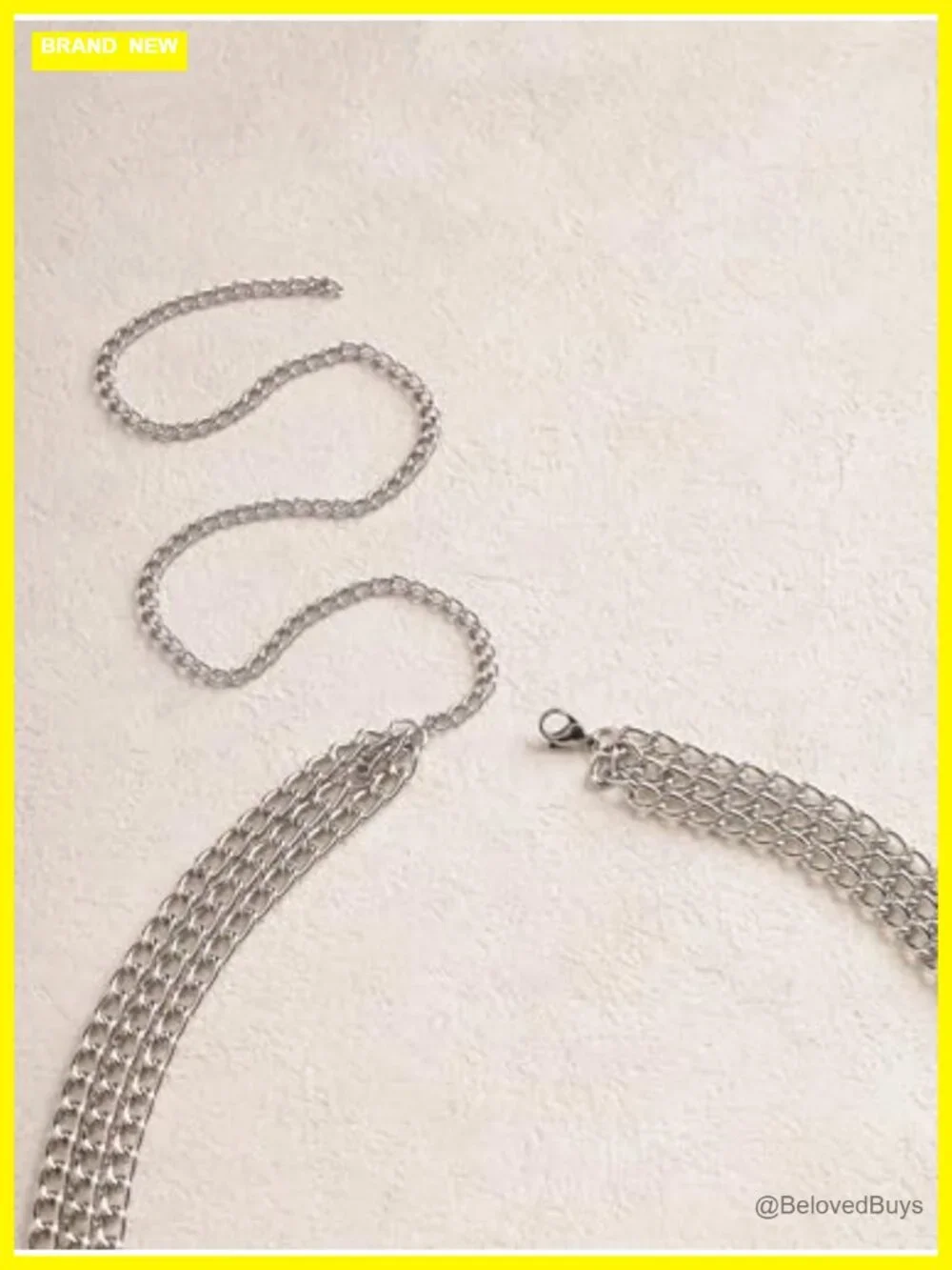 Goth Punk Heart Chain Belt Adjustable Waist Chain Zinc Alloy Stainless Steel